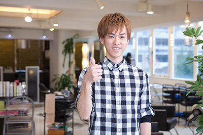 男性のお客様歓迎